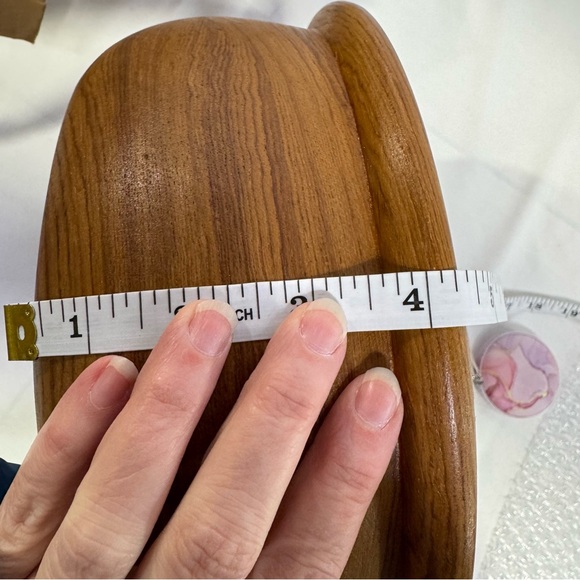 Vintage Teakwood 7 piece salad bowl set, New without box Dolphin brand - Picture 3 of 8